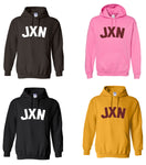 Felt Applique JXN Hooded Sweatshirt