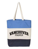 Vancouver Proper Striped Canvas Tote